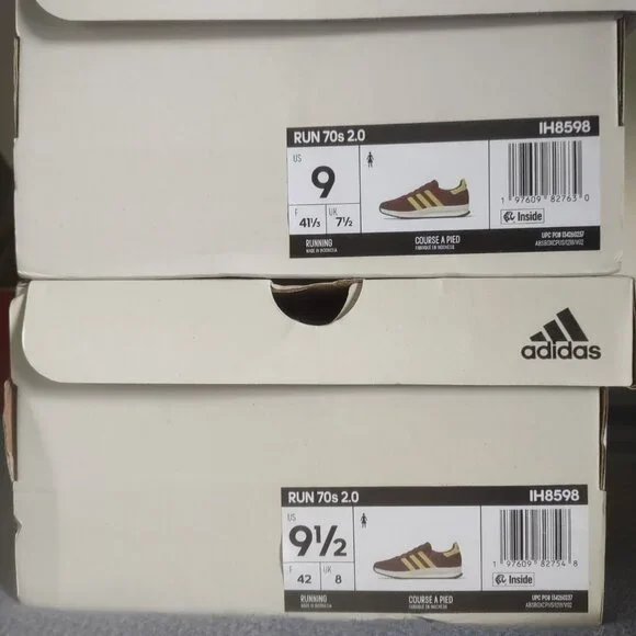 adidas Run 70s 2.0 Nylon/Suede Active Sport Gym Trainer~IH8598~Wonder Red/Yellow - Picture 11 of 11